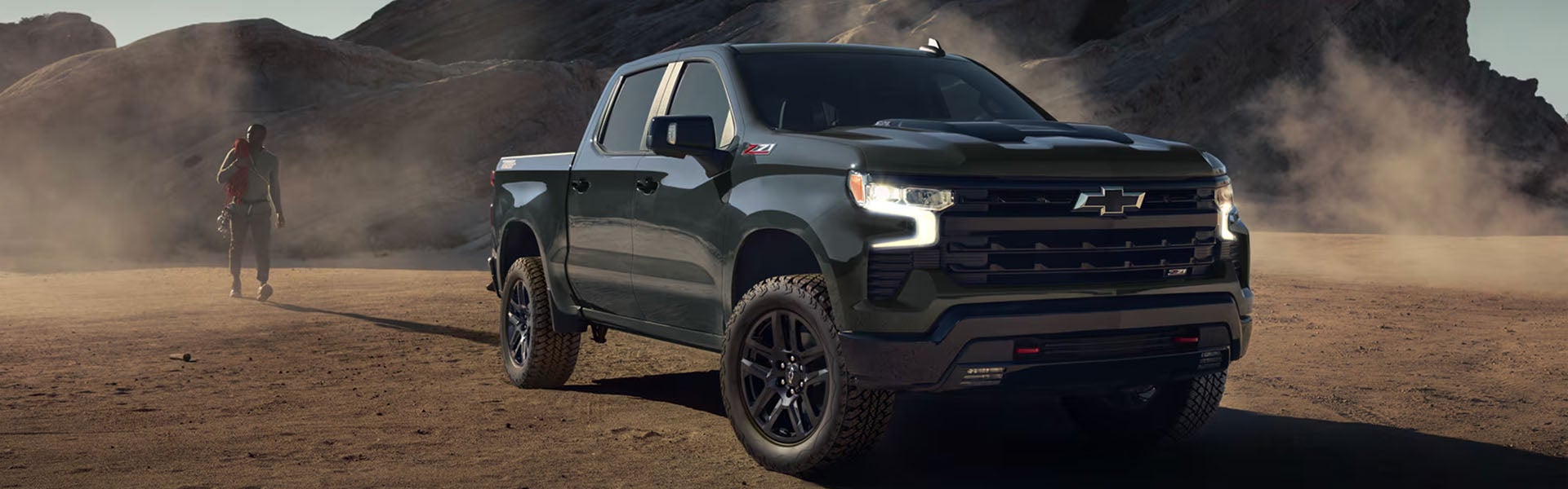 Black Chevrolet Silverado pickup truck