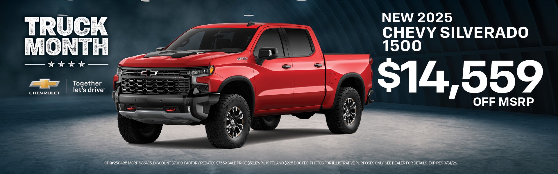 New 2025 chevy Silverado 1500 $14,559 Off MSRP